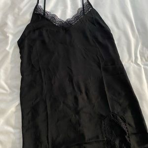 Black slip dress